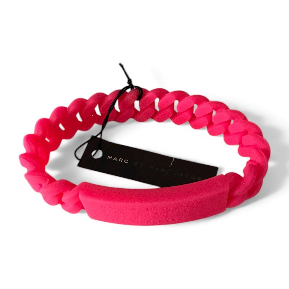 Marc by Marc Jacobs Pink Silicon Link Bracelet